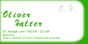 oliver halter business card