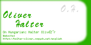 oliver halter business card